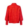 Red silk shirt