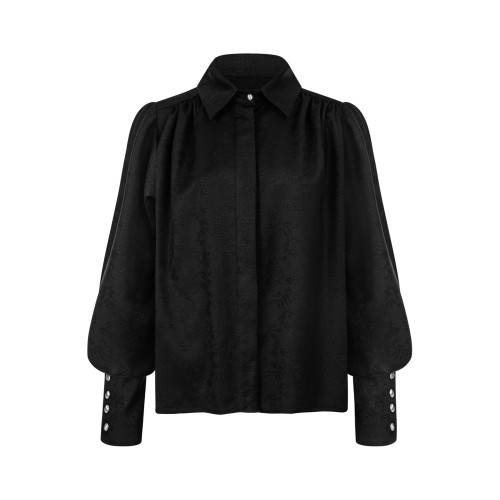 Black wool shirt