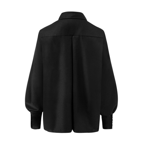 Black wool shirt