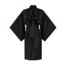 Black Kimono with open pleats silk
