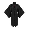 Black Kimono with open pleats silk